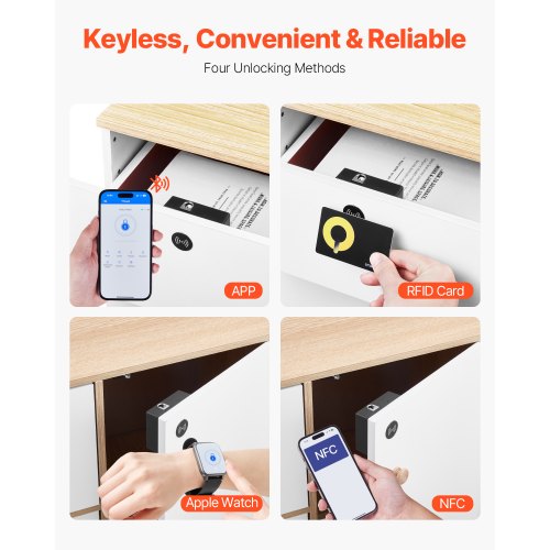 Electronic Cabinet Lock 4in1 Smart Cabinet Lock with 3AAA Accumulator