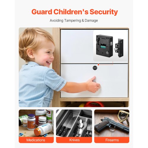 Electronic Cabinet Lock 4in1 Smart Cabinet Lock with 3AAA Accumulator