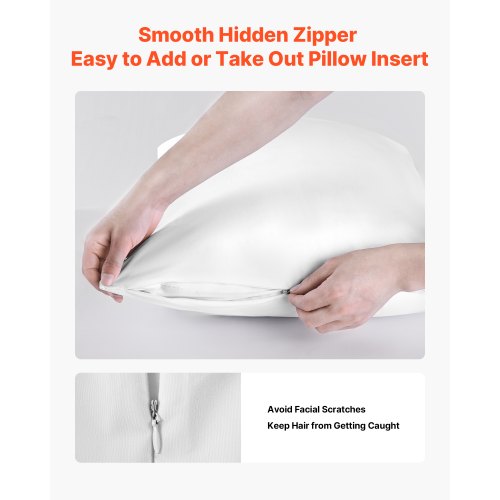 Pillow Protectors 4 Pack Waterproof With Hidden Zipper Breathable Standard