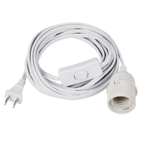 Plug In Hanging Light Cord Kit 16Ft Lantern Extension Cords 2 Pack E26 Socket