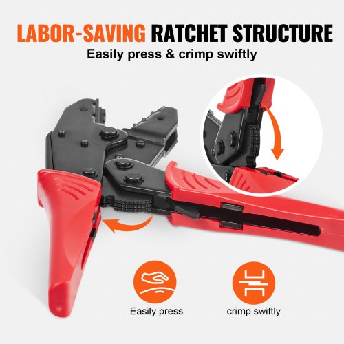 Ratcheting Crimping Tool Set For Insulated Electrical Connectors AWG2210