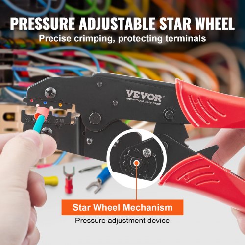 Ratcheting Crimping Tool Set For Insulated Electrical Connectors AWG2210