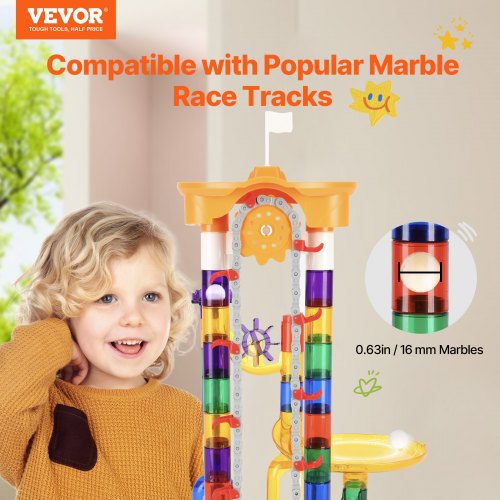 Marble Run Set 153 PCS with Motorized Elevator with 30 Plastic Marbles