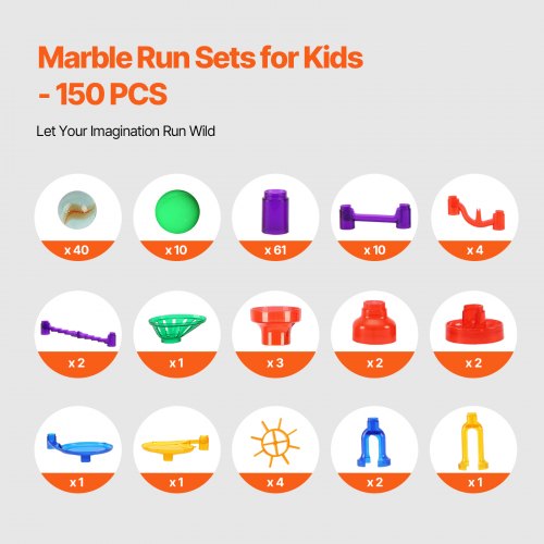 Marble Run Set 150 Piece Marble Maze Building Block Brain Game with 10