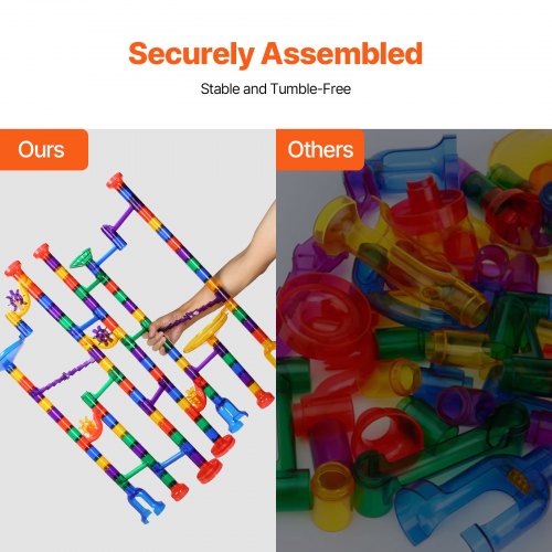 Marble Run Set 145 Piece Marble Maze Building Block Brain Game with 5 Glow