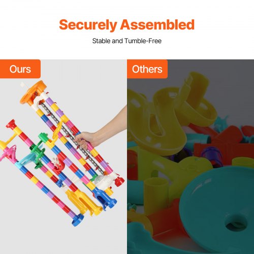 Marble Run Set 230 PCS with Motorized Elevator with 15 Plastic Marbles