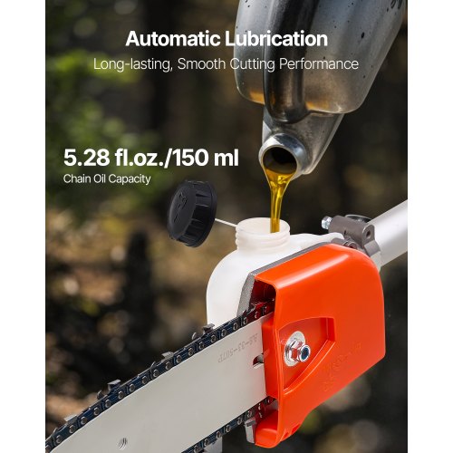 Gas Pole Saw 33Cc 2 Stroke Powered Saws With 8 In Cutting Bar Cordless Tree