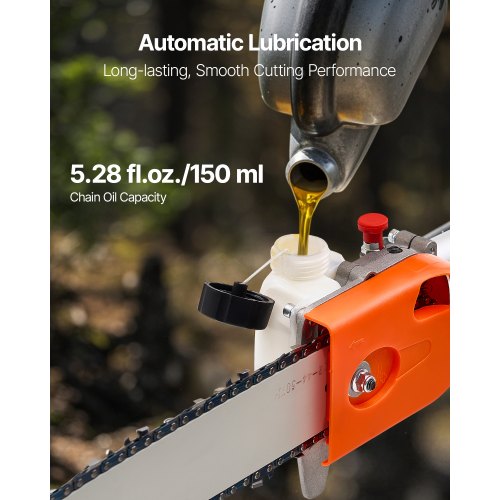 Gas Pole Saw 43Cc 2 Stroke Powered Saws With 12 In Cutting Bar Cordless Tree
