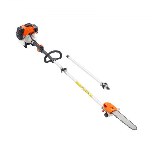 Gas Pole Saw 43Cc 2 Stroke Powered Saws With 12 In Cutting Bar Cordless Tree