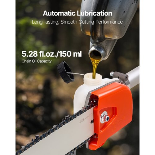 Gas Pole Saw 25Cc 2 Stroke Powered Saws With 12 In Cutting Bar Cordless Tree
