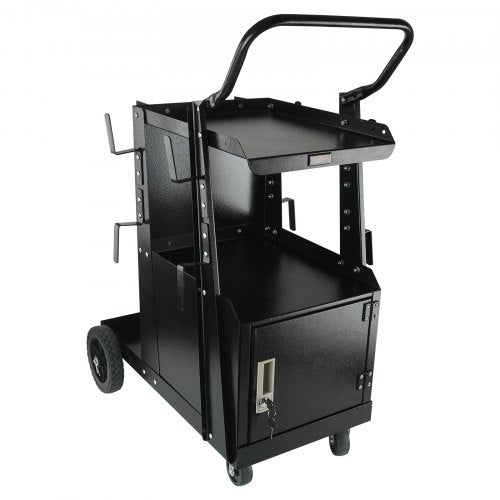 Welding Cart 2Tier Heavy Duty Welder Cart with AntiTheft Lockable