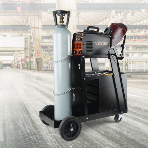 Welding Cart 2Tier 4 Drawers Welder Cart with 265 LBS Weight Capacity