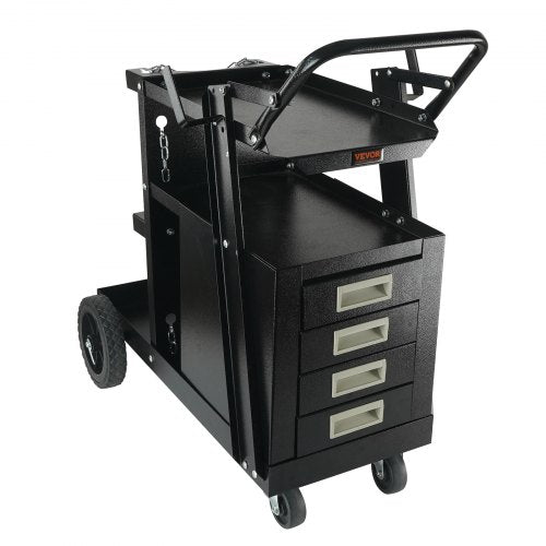 Welding Cart 2Tier 4 Drawers Welder Cart with 265 LBS Weight Capacity