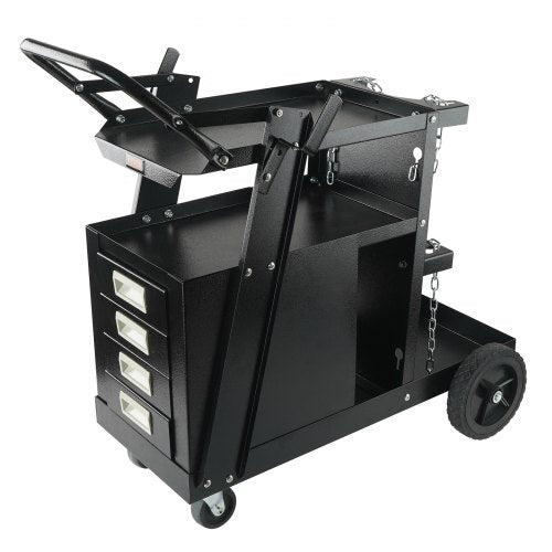 Welding Cart 2Tier 4 Drawers Welder Cart with 265 LBS Weight Capacity