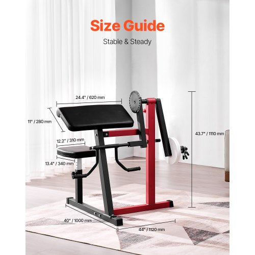 Preacher Curl Machine 2 in 1 Bicep Curl Machine and Triceps Extension