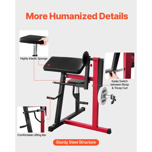 Preacher Curl Machine 2 in 1 Bicep Curl Machine and Triceps Extension