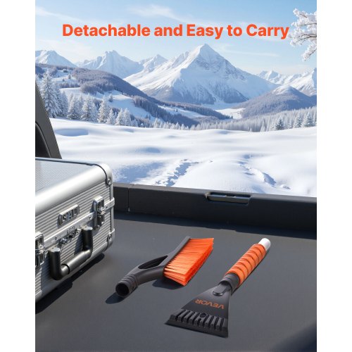 Snow Brush And Ice Scrapers For Car Windshield 27Inch Aluminum Scraper Removal