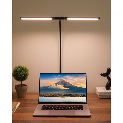 LED Desk Lamp with Clamp Double Head Architect Desk Lamp for Home Office