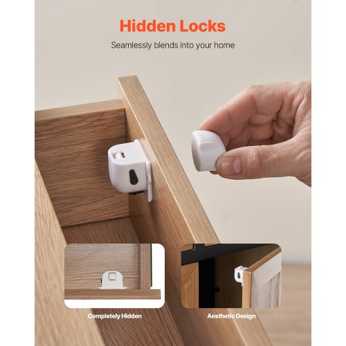 Child Safety Magnetic Cabinet Locks 20 Packs Baby Proofing Cabinet Locks