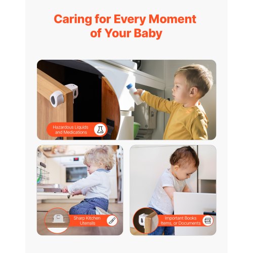 Child Safety Magnetic Cabinet Locks 20 Packs Baby Proofing Cabinet Locks
