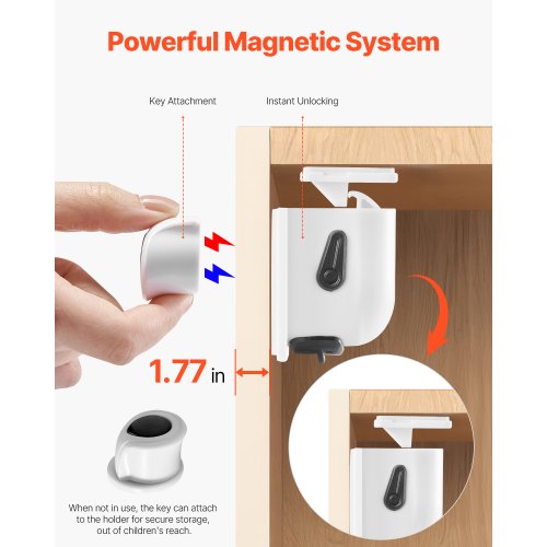 Child Safety Magnetic Cabinet Locks 20 Packs Baby Proofing Cabinet Locks