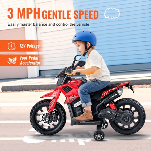 Kids Ride On Motorcycle 12V Battery Powered Electric Motorcycle with Speed