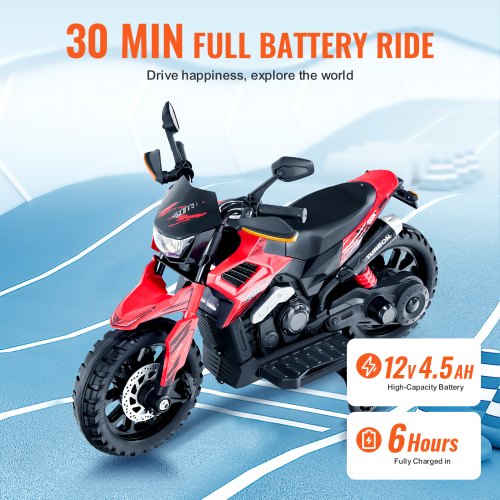 Kids Ride On Motorcycle 12V Battery Powered Electric Motorcycle with Speed