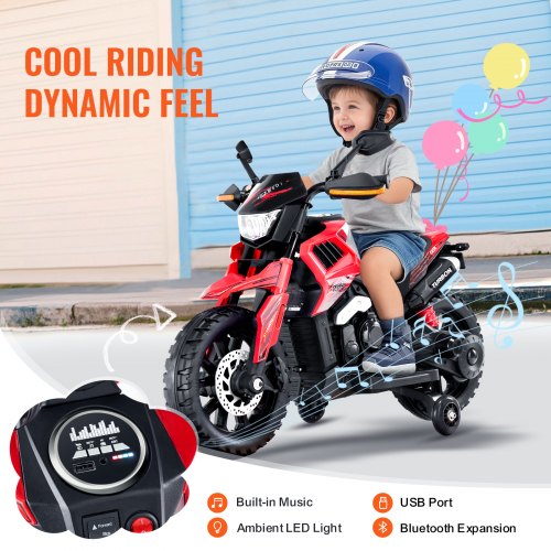 Kids Ride On Motorcycle 12V Battery Powered Electric Motorcycle with Speed