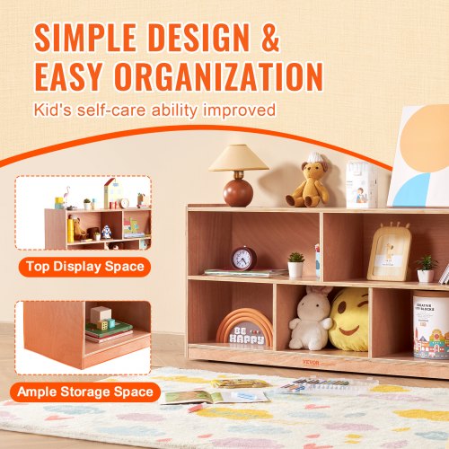 Cubby Mobile Tray Storage Cabinet 5Compartment Cubby Storage Shelf Cubby