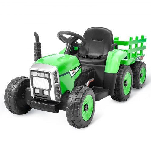 Kids Ride on Tractor 12V Electric Toy Tractor with Trailer Remote Control