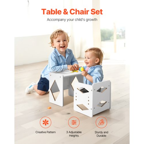 Montessori Weaning Table and Chair Set Wooden Toddler Table and Chair Set