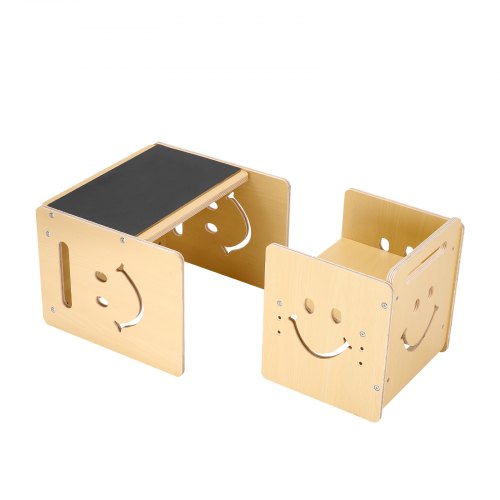 Montessori Weaning Table and Chair Set 3 In 1 Wooden Toddler Table and Chair Set