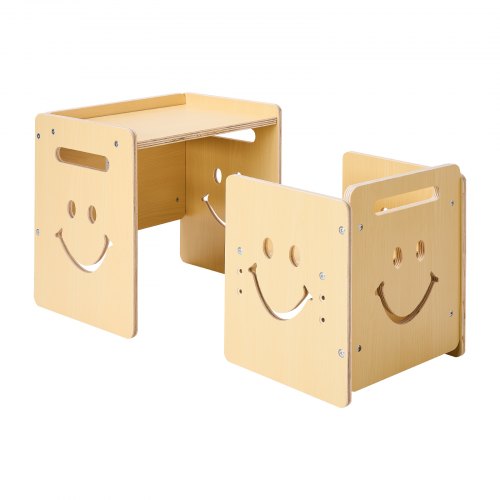 Montessori Weaning Table and Chair Set 3 In 1 Wooden Toddler Table and Chair Set