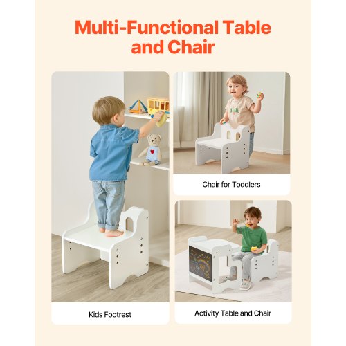 Montessori Weaning Table and Chair Set 3 In 1 Wooden Toddler Table and Chair Set