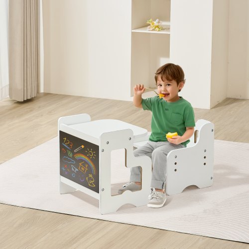 Montessori Weaning Table and Chair Set 3 In 1 Wooden Toddler Table and Chair Set