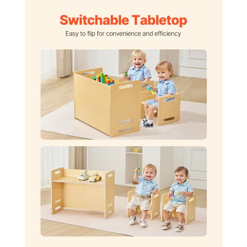 Montessori Weaning Table and Chair Set Wooden Toddler Table and Chair Set