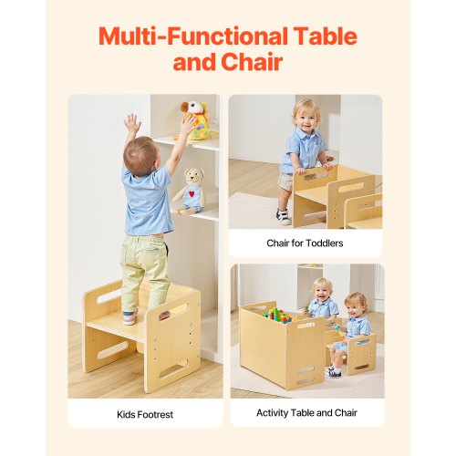 Montessori Weaning Table and Chair Set Wooden Toddler Table and Chair Set