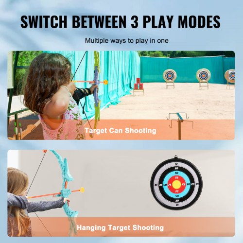 Bow and Arrow Set for Kids 2 Pack LED Light Up Archery Set with 20 Suction