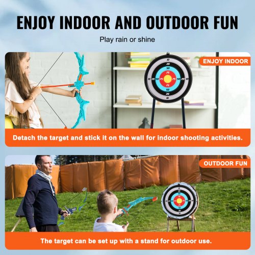 Bow and Arrow Set for Kids 2 Pack LED Light Up Archery Set with 20 Suction