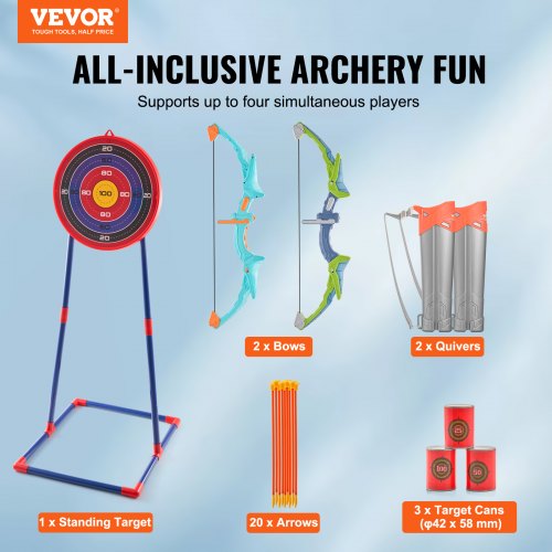 Bow and Arrow Set for Kids 2 Pack LED Light Up Archery Set with 20 Suction