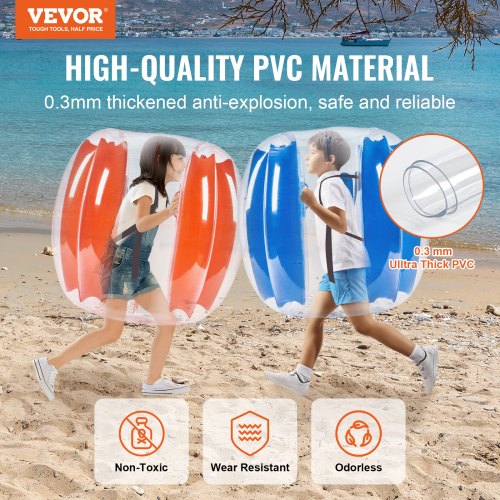 Inflatable Bumper Balls 2Pack 3FT09M Body Sumo Zorb Balls for Kids