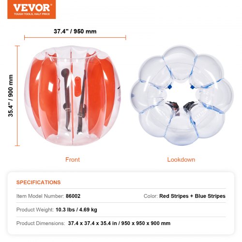 Inflatable Bumper Balls 2Pack 3FT09M Body Sumo Zorb Balls for Kids