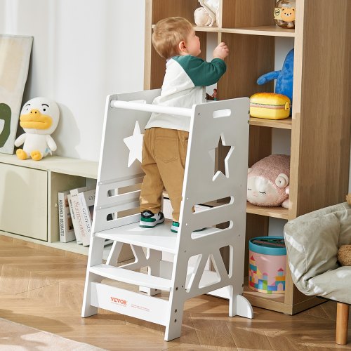 Tower Step Stool 3Level Height Adjustable Toddler Step Stools for Kids