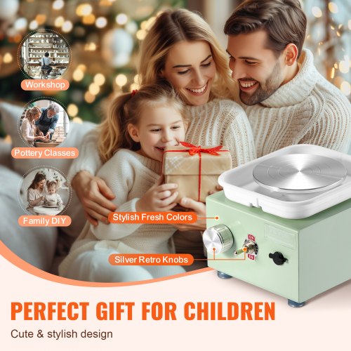 Mini Pottery Wheel 0320RPM Adjustable Speed Detachable Basin Forming