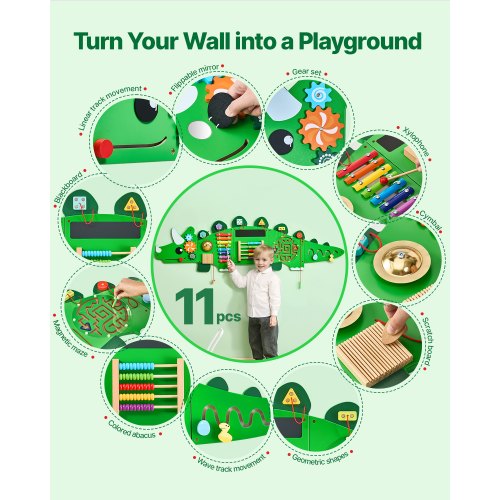 Dinosaur Activity Wall Busy Board Panels 11 Activities Montessori Sensory