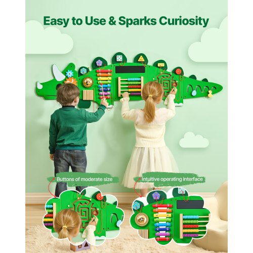 Dinosaur Activity Wall Busy Board Panels 11 Activities Montessori Sensory