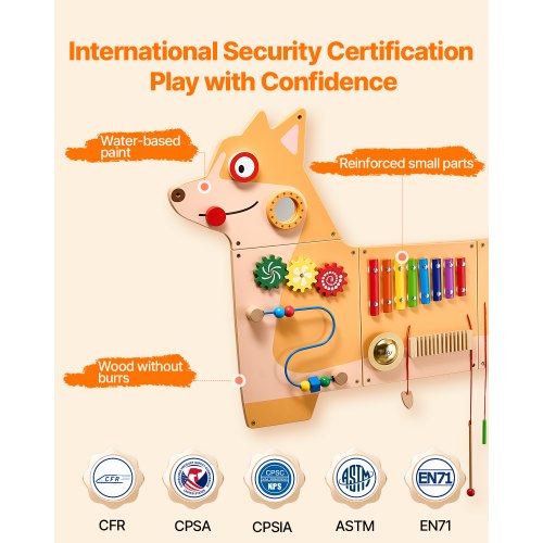 Puppy Activity Wall Busy Board Panels 12 Activities Montessori Sensory