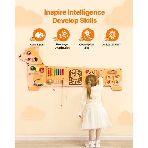 Puppy Activity Wall Busy Board Panels 12 Activities Montessori Sensory