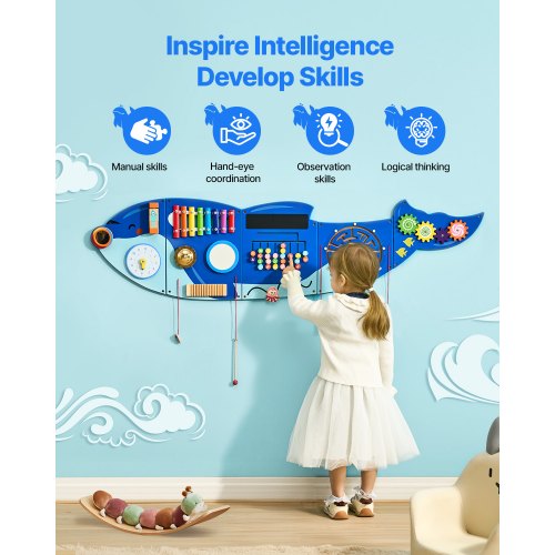 Orca Activity Wall Busy Board Panels 12 Activities Montessori Sensory Wall