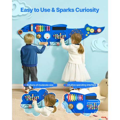 Orca Activity Wall Busy Board Panels 12 Activities Montessori Sensory Wall